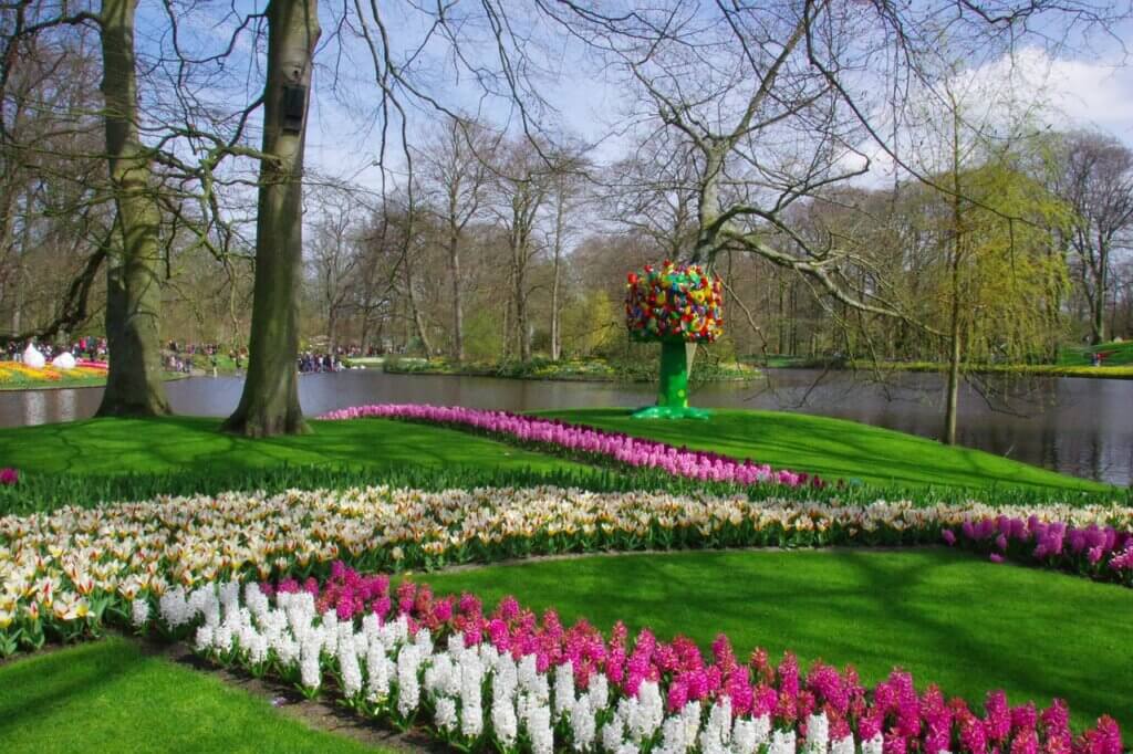 The beautiful Keukenhof gardens in Netherlands