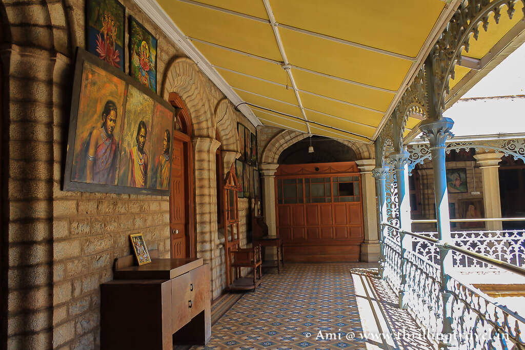 One of the corridors of Bengaluru Palace 