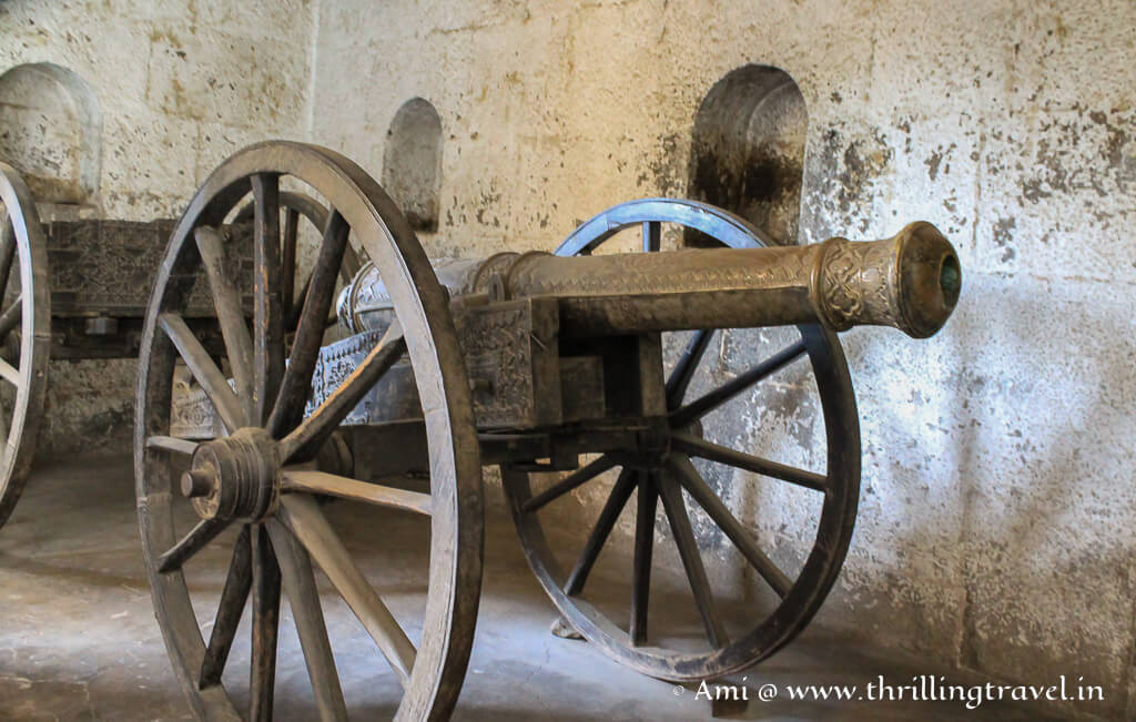 One of the cannons in Shaniwar Wada Pune