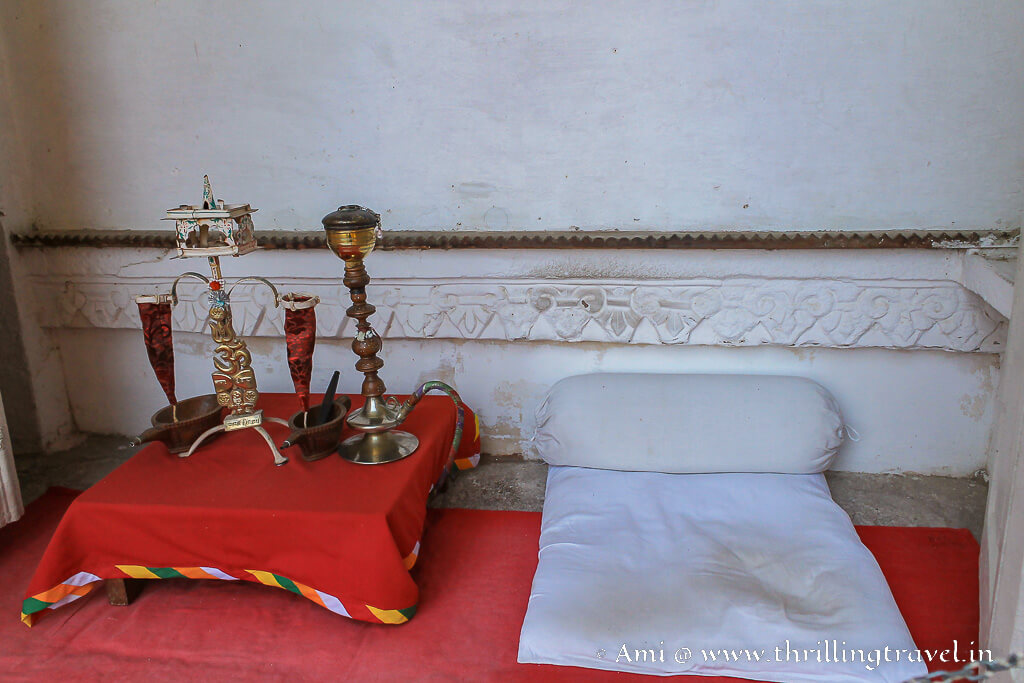 Set up for the Opium ceremony 