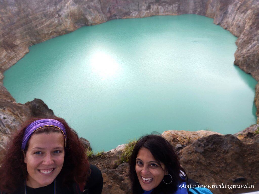 Lucie and Me at the Blue lake, Kelimutu 