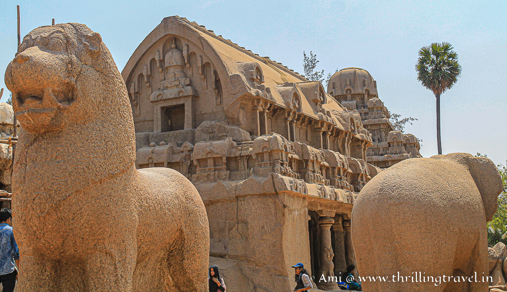 The Mahabalipuram five Rathas temples are a great example of the monolithic Indian rock-cut architecture