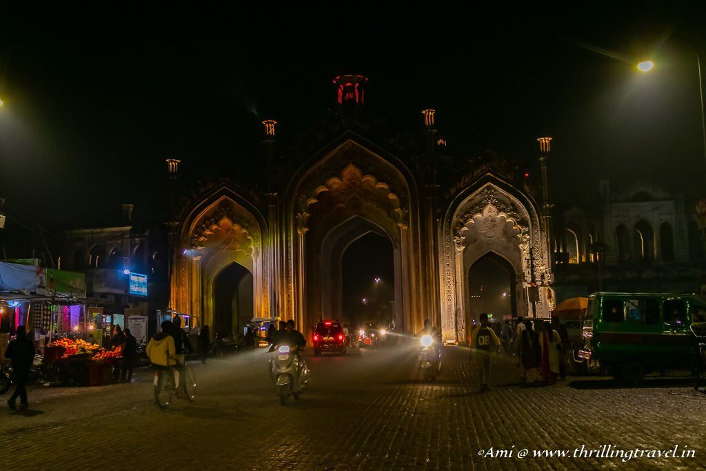 The Eastern Facade of the Rumi Darwaza as seen on the way to Chota Imambara
