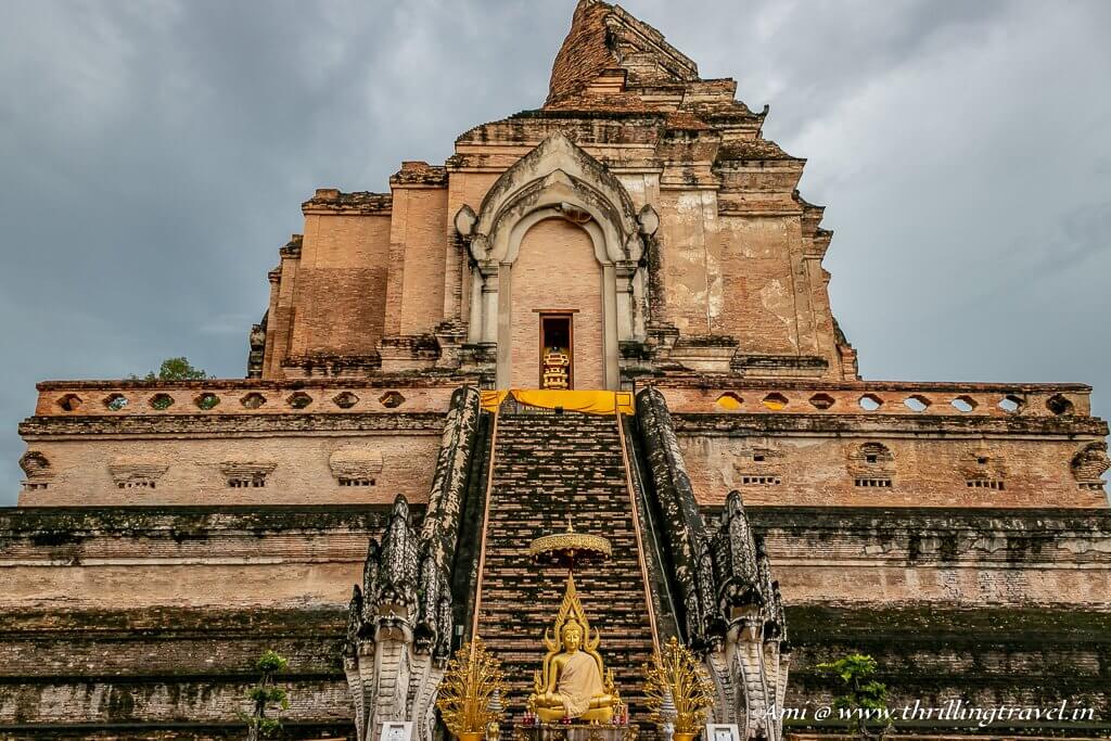The Southern Face of the Pagoda at Wat Chedi Luang