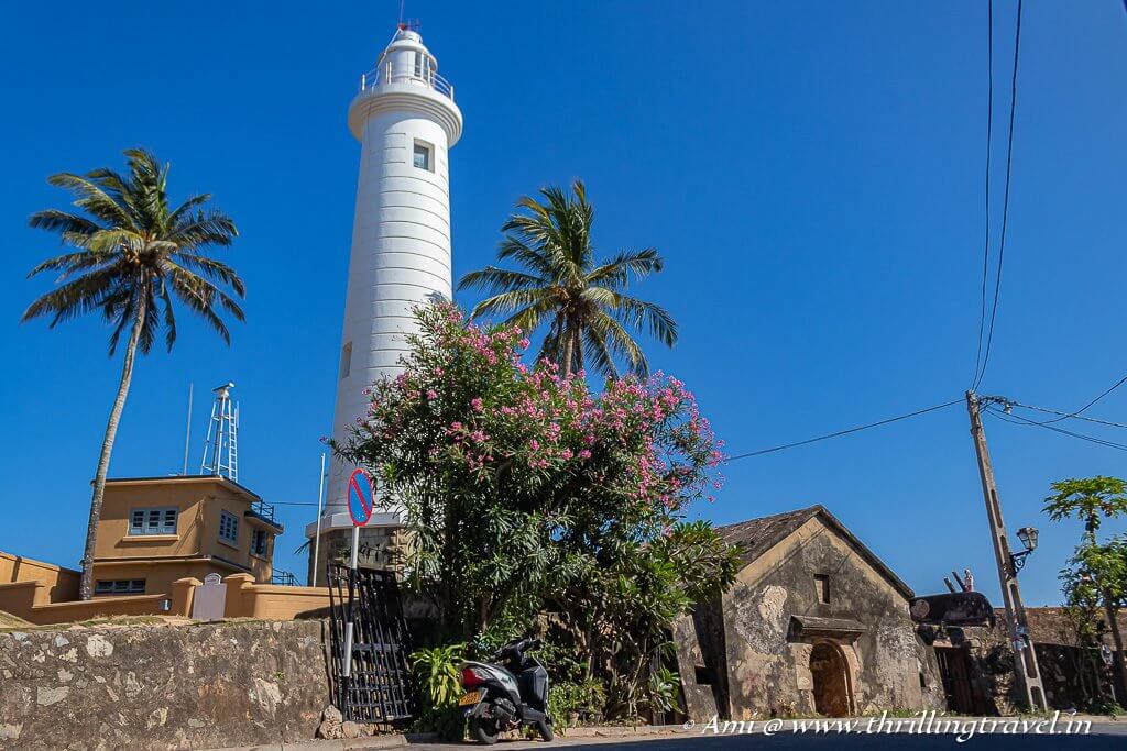 The old structure in front of the Lighthouse of Galle Fort