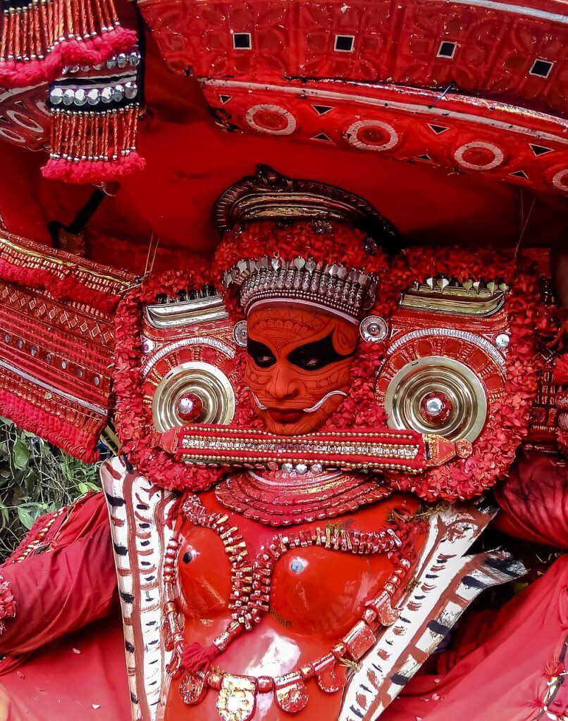 A Theyyam dancer in Kannur