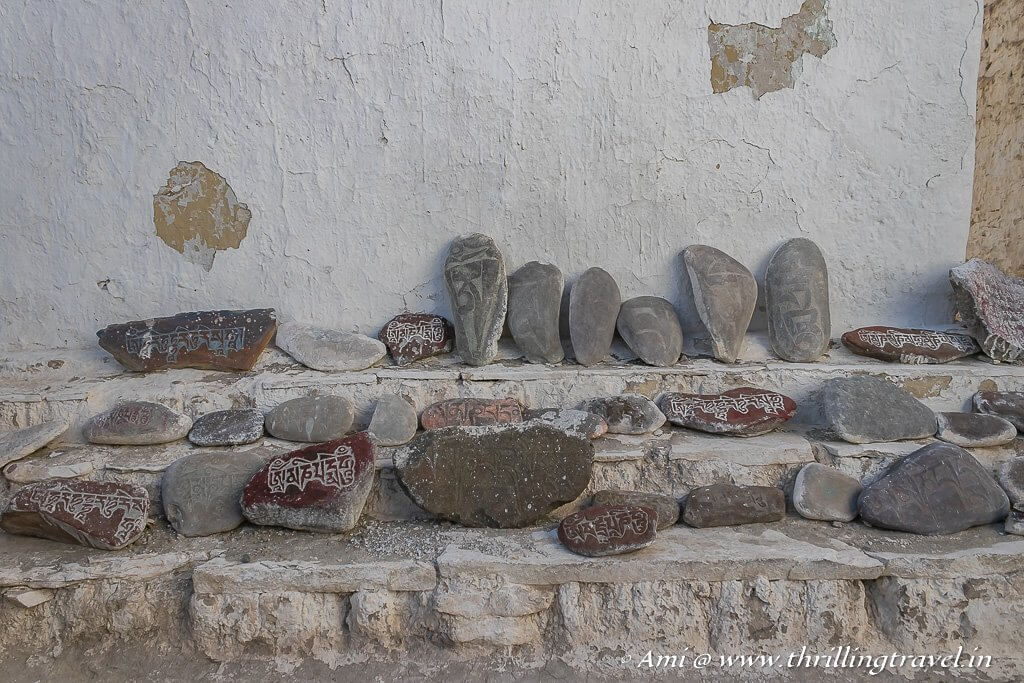 Prayer Stones along the walls of Shey Palace and Monastery