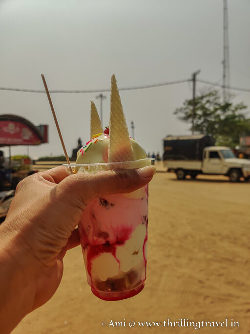 Gadbad ice cream - one of the must do things on the Udupi Malpe beach