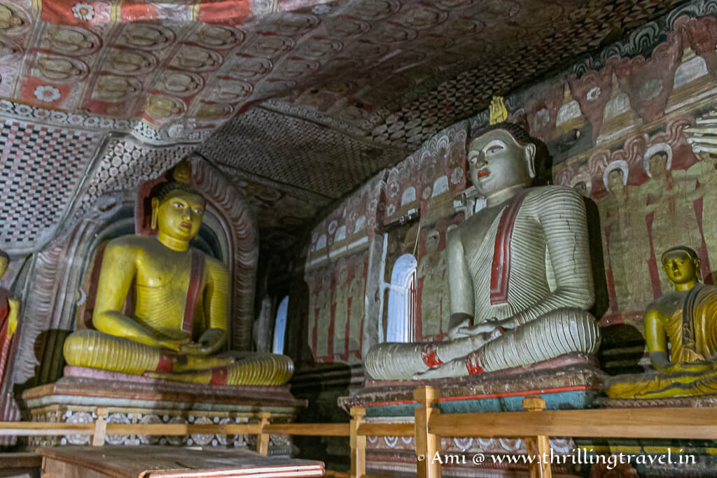 A different corner of Cave Two of Dambulla rock temple complex