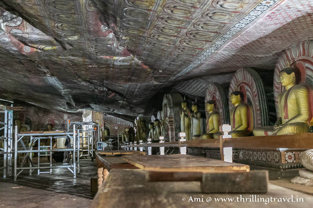 Cave two of the rock temples of Dambulla
