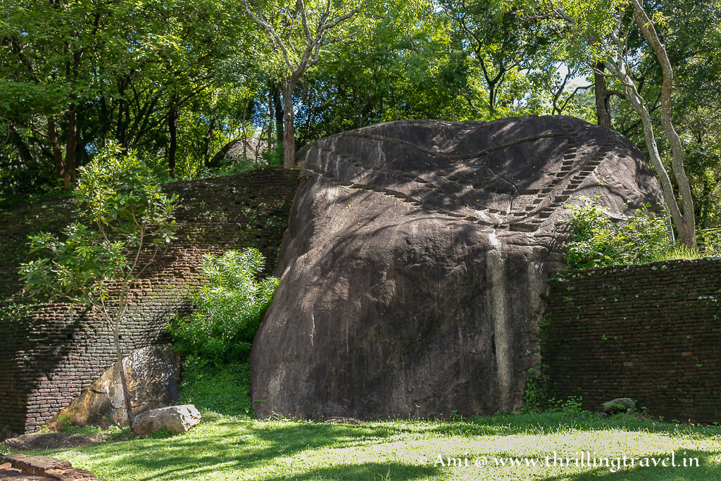 The seamless integration of nature and man-made structure at Sigiriya lion rock fortress 