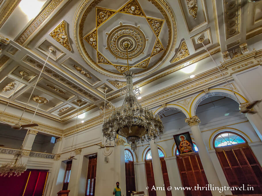 The extravagant 125 kg chandelier of the ballroom - now Gnyaneshwar hall