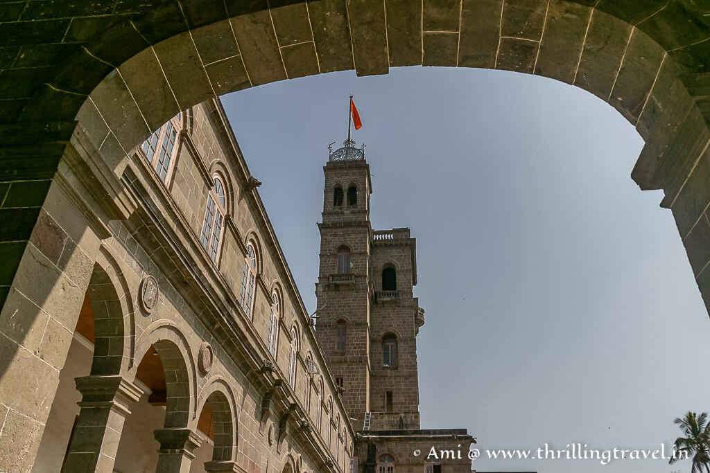 The Italian bell tower attached to the Pune university heritage block