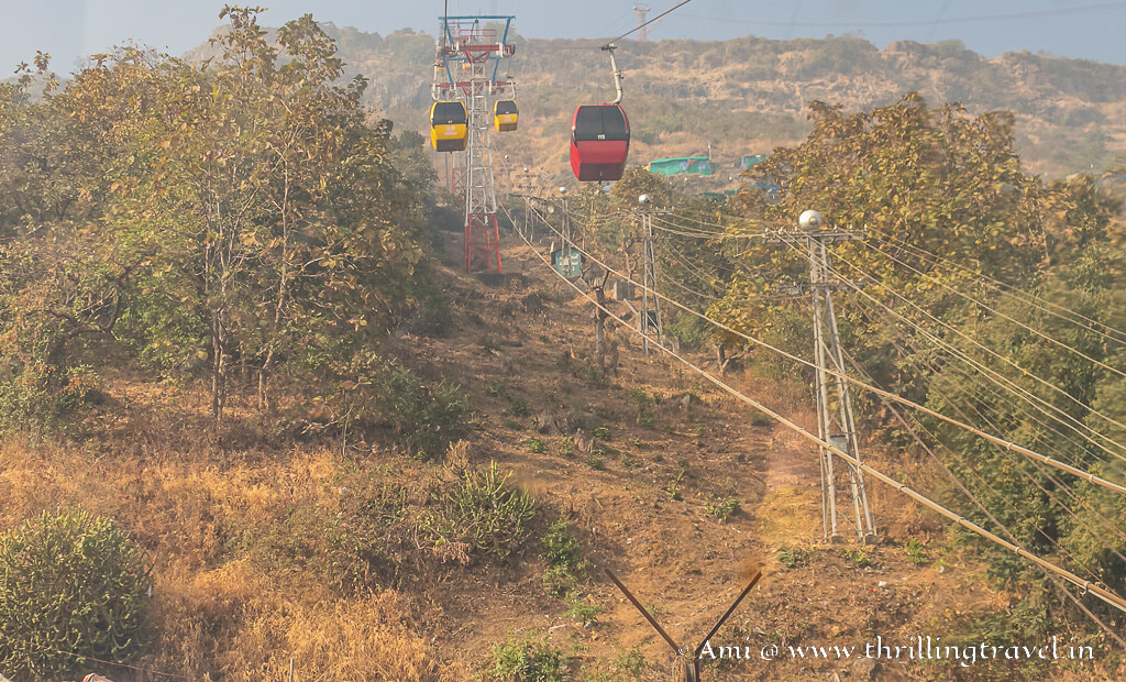 Udan Khatola - the ropeway that takes you half way to Kalika Mata temple on Pavagadh hill