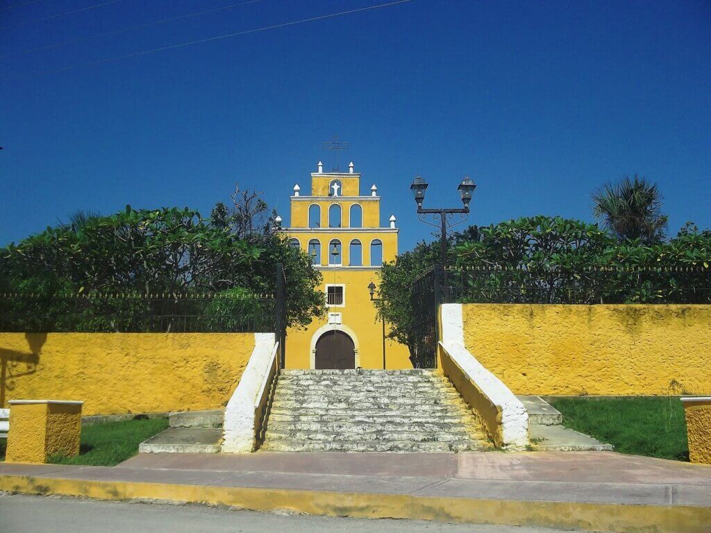 One of the Yucatan cities - Izamal with its colonial remains 