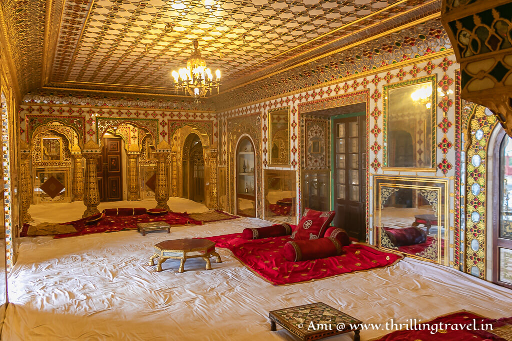 The beautiful Shobha Niwas inside the Chandra Mahal City Palace Jaipur