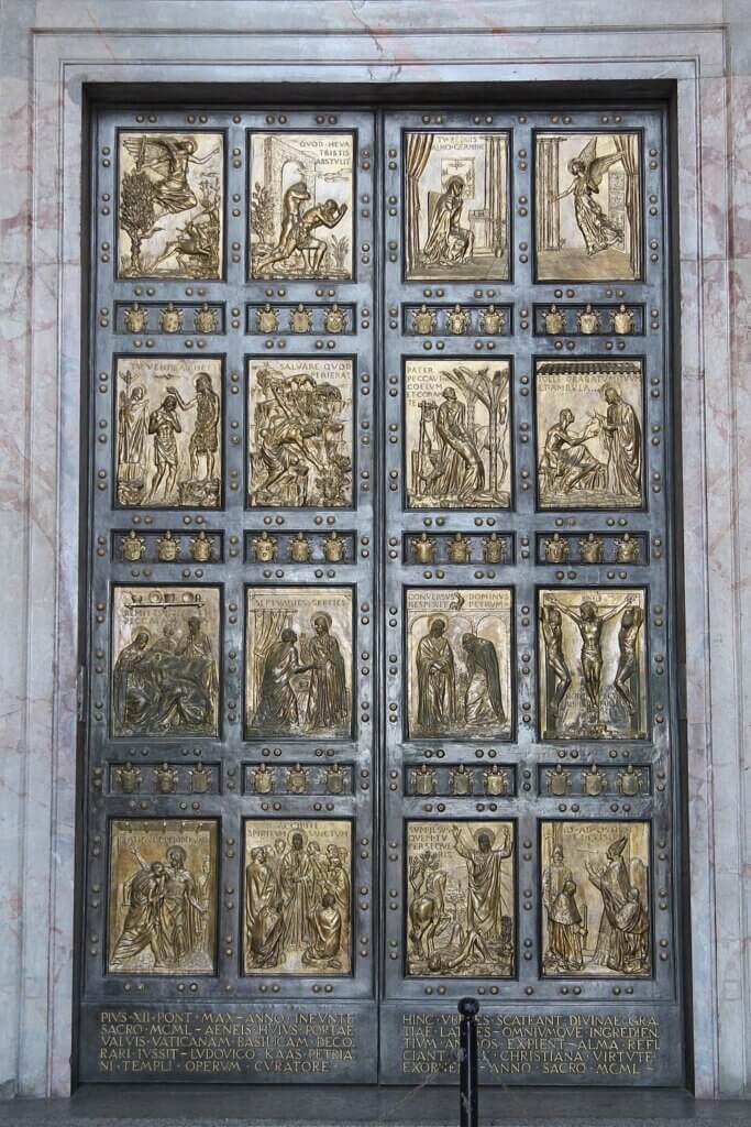The holy door of Vatican