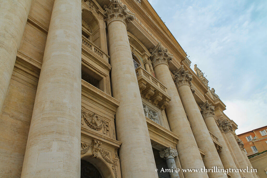 St. Peter's Basilica and its front entrance