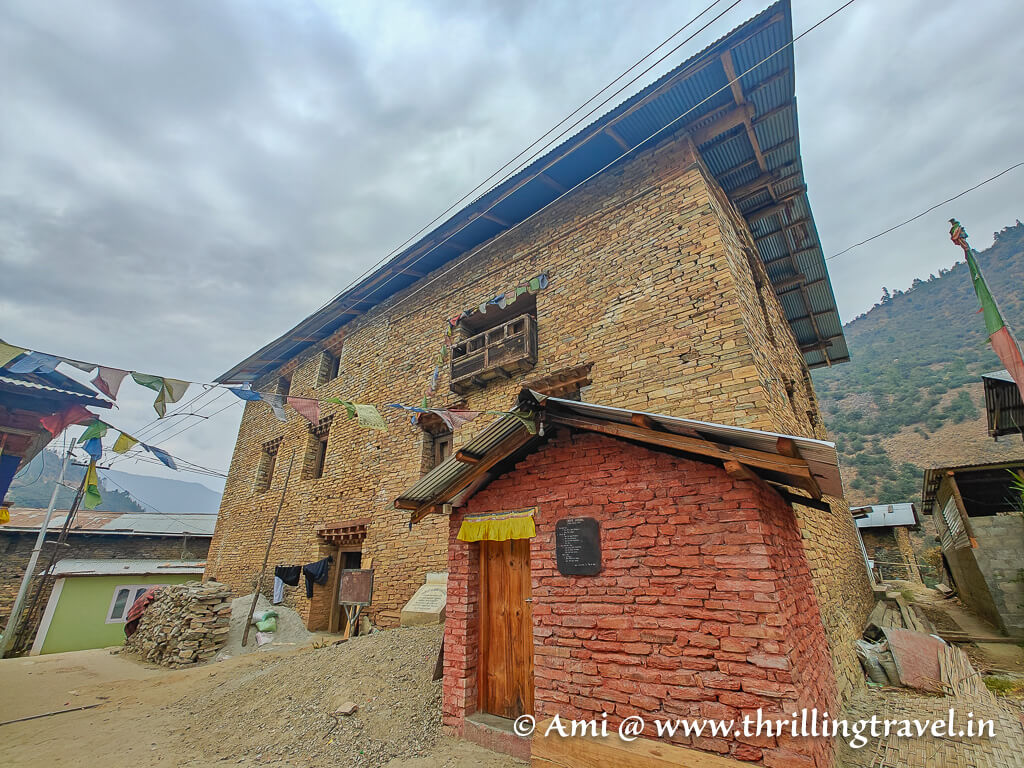 The Prison and the monastery butter lamp house of Dirang Dzongz