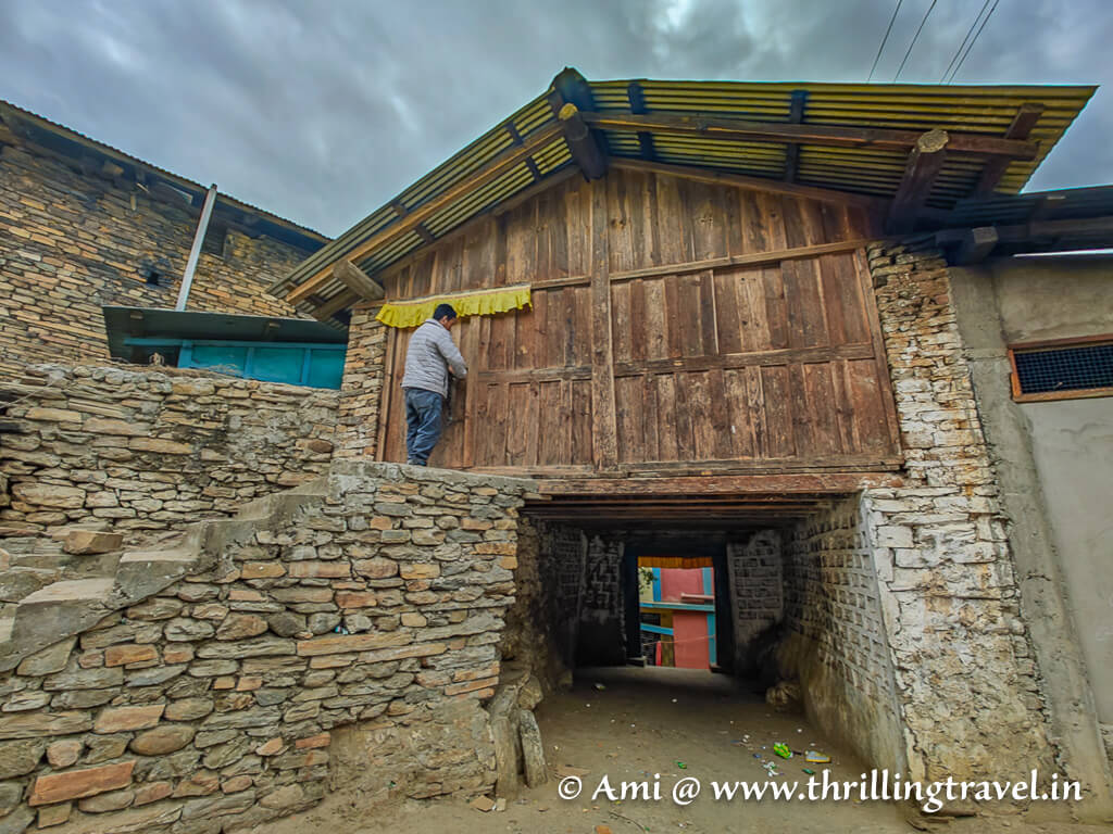 The Dirang village town hall in the Dzong