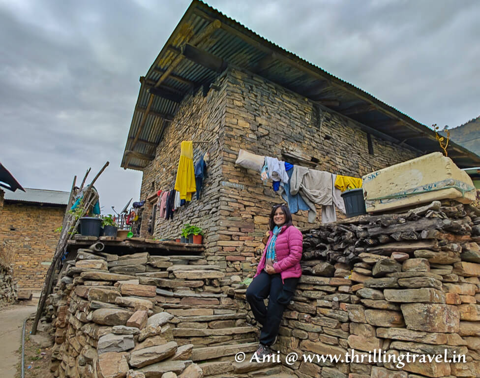 One of the Monpa houses in the old village inside Dirang Dzong, Arunachal Pradesh