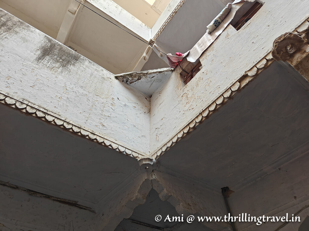 Eaves that helped rainwater harvesting in the havelis of Jaipur