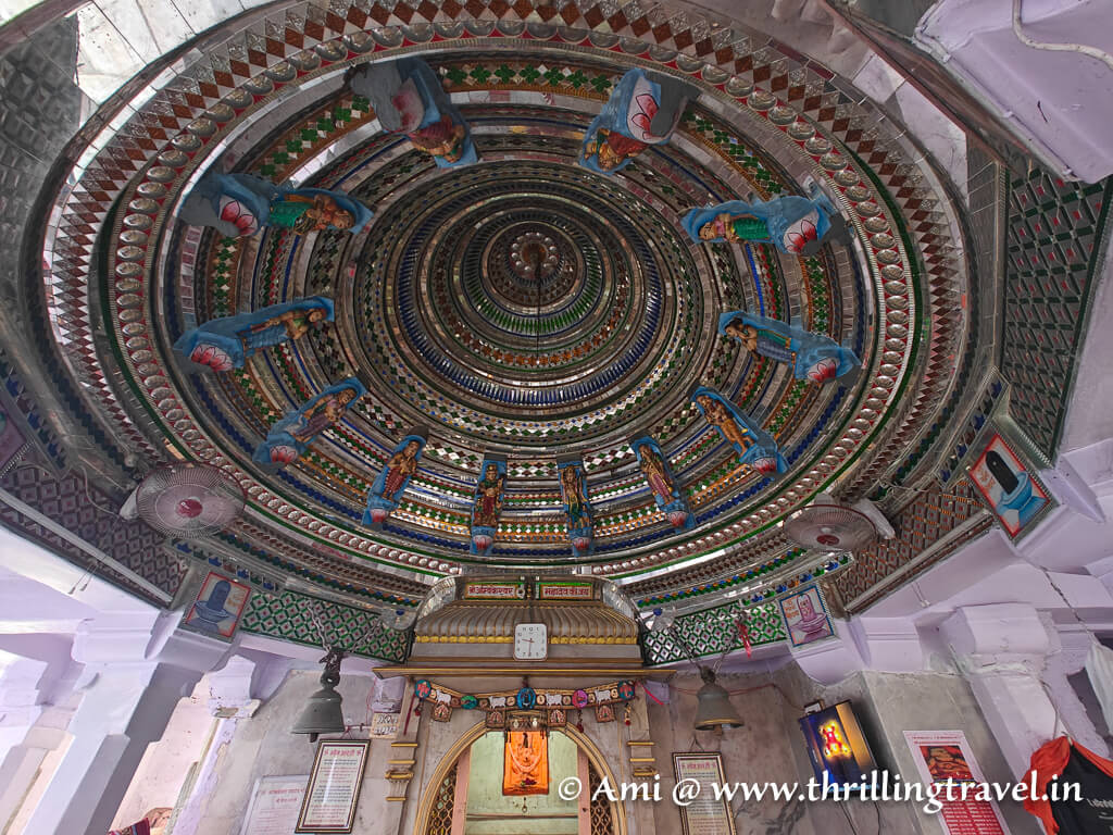 The ceiling inside Ambikeshwar Mahadev temple, Amer