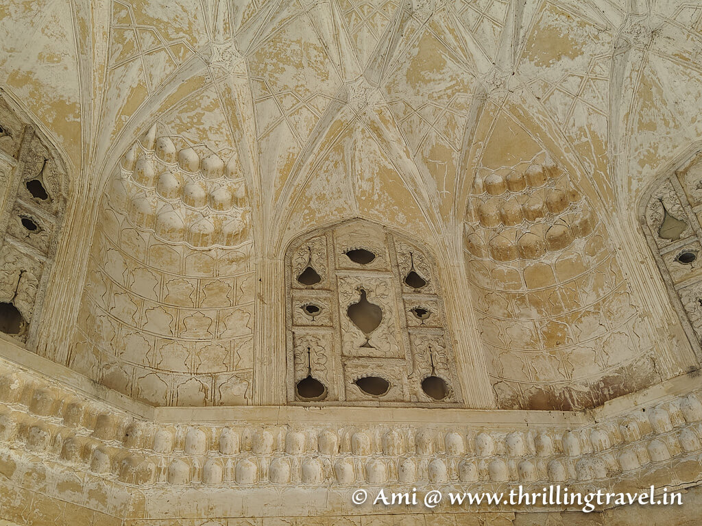 The Amer Fort interiors are a mix of Mughal and Rajputana designs