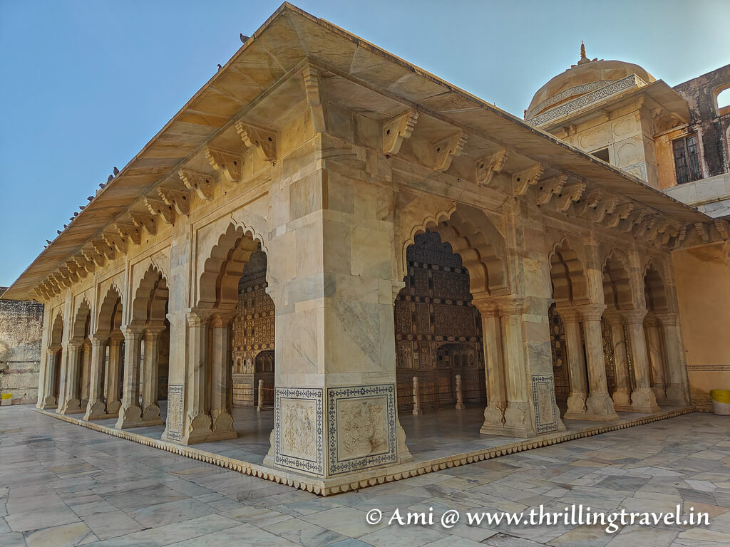 Diwan-e-khas or the Hall of private audience of Amer Fort Palace