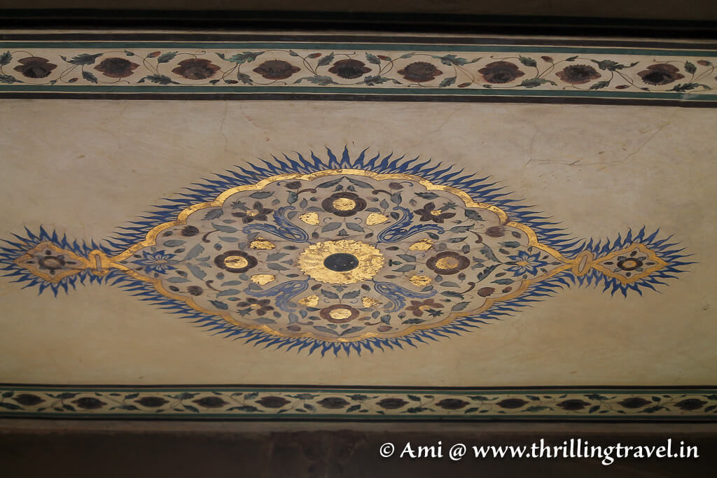 The Golden fresco just inside the Ganesh Pol gate in Amer