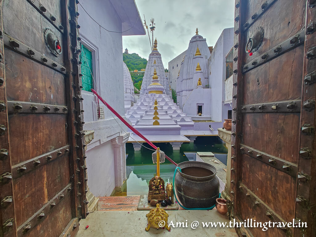 Ambikeshwar Mahadev temple with its submerged shrine in monsoons