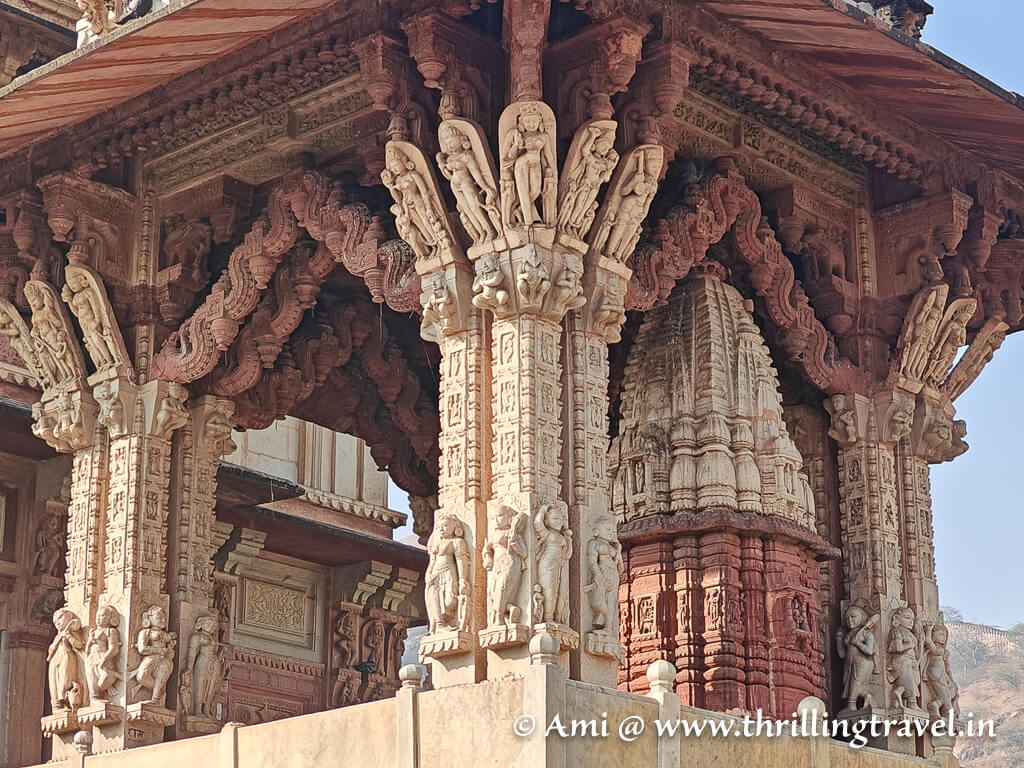 Close up of the Mirabai mandir, Amer