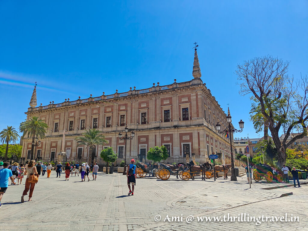 The Archivo General de Indias in Barrio Santa Cruz - an area where cars are not allowed.