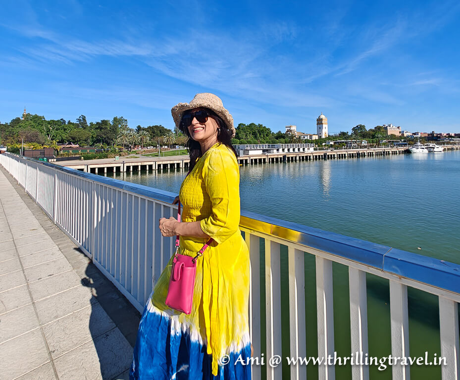 On the Puente de los Remedios built over the Guadalquivir river of Seville