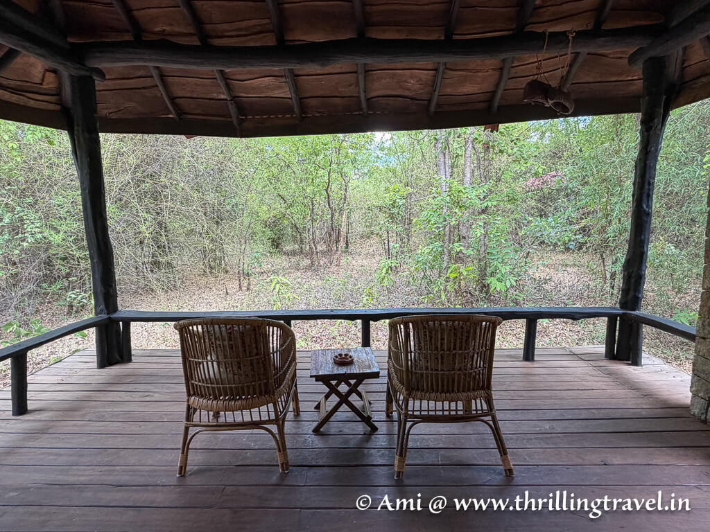 You just need to sit out in the cottage to get a feel of the wild when at Kanha Earth Lodge