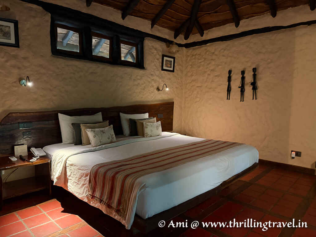 My room in the Kanha Earth Lodge property of Pugdundee Safaris