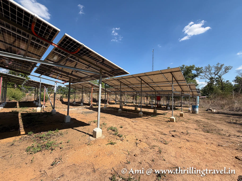 Solar Panels that power the Kanha Earth Lodge