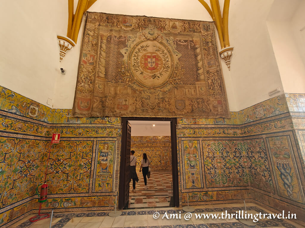 The Gothic Palace of Royal Alcazar is a quiet contrast to the Pedro palace