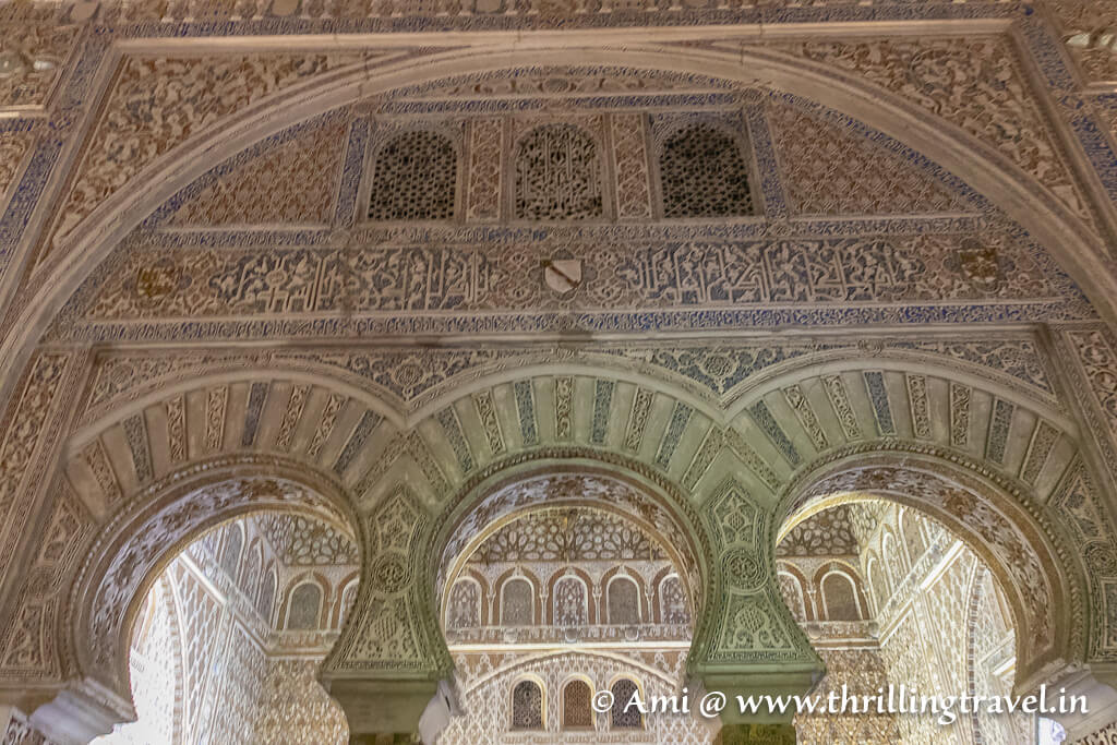 The arched doorways of the Hall of Ambassadors, Seville Royal Alcazar