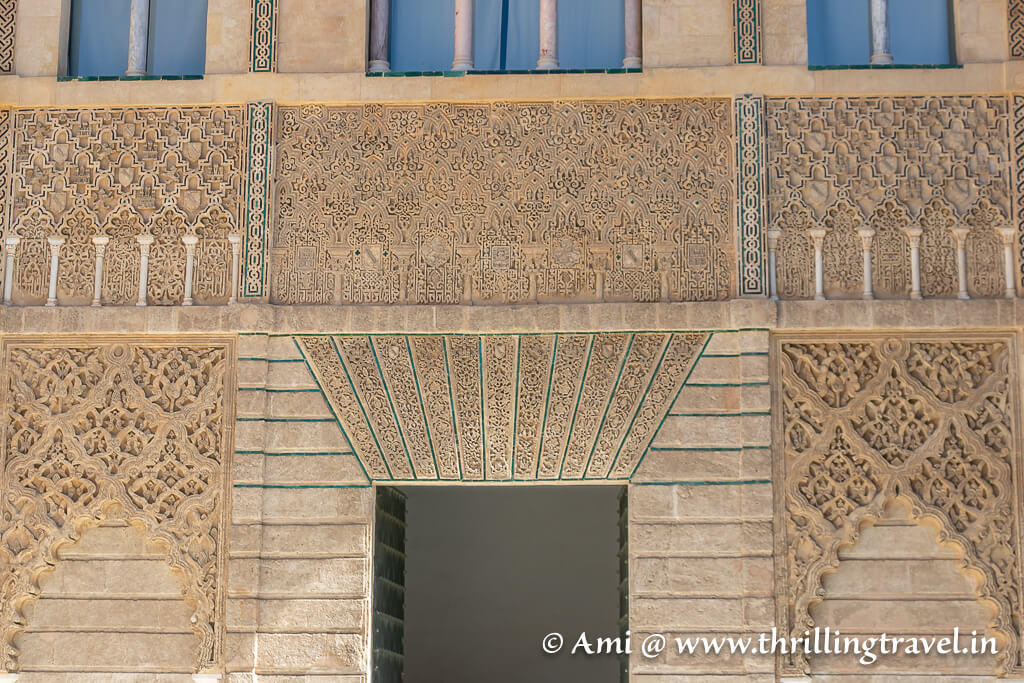 The Moorish architecture in Royal Alcazar that is similar to the Nasrid palaces of Granada's Alhambra