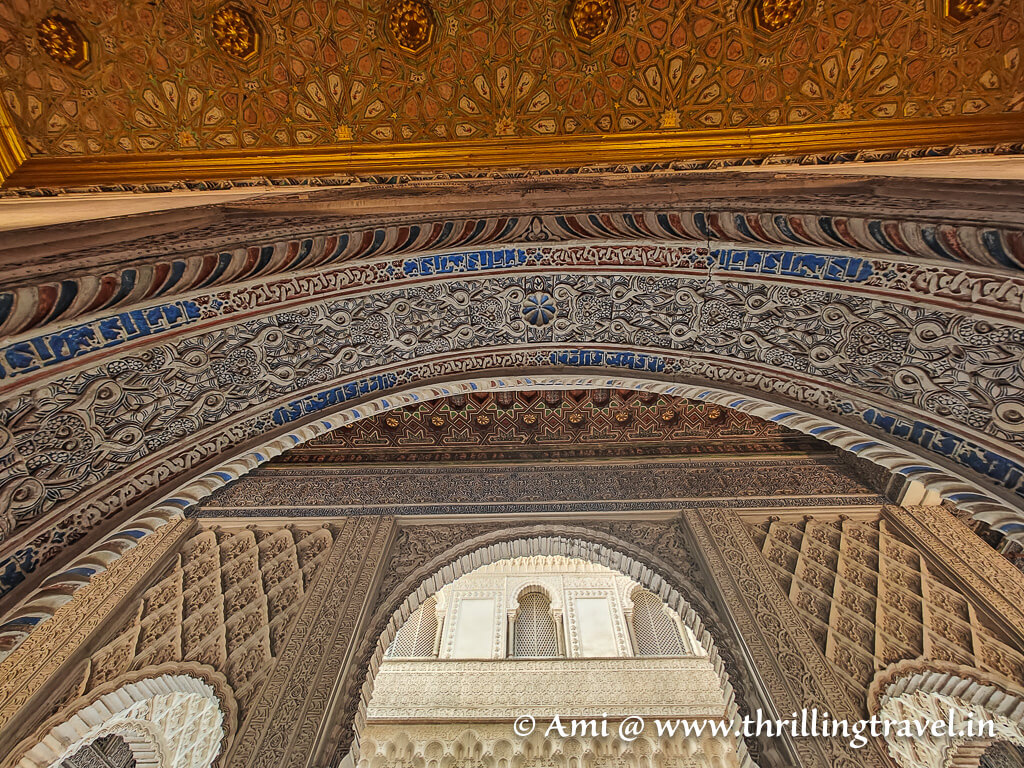 You need at least 2.5 hours to see these details inside Alcazar Seville.