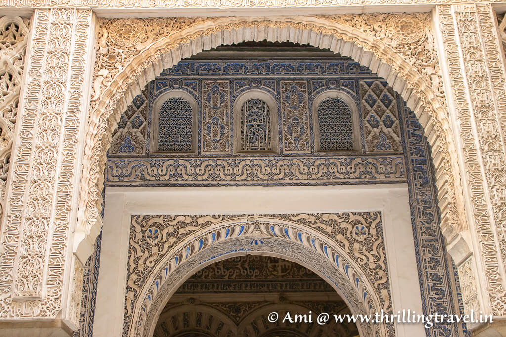 The arched doorways to the Patio de las Muñecas - one of the main Royal Alcazar highlights