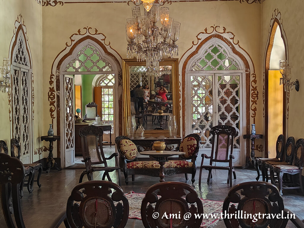 The ball room of one of the oldest Chandor heritage homes - the Fernandes mansion