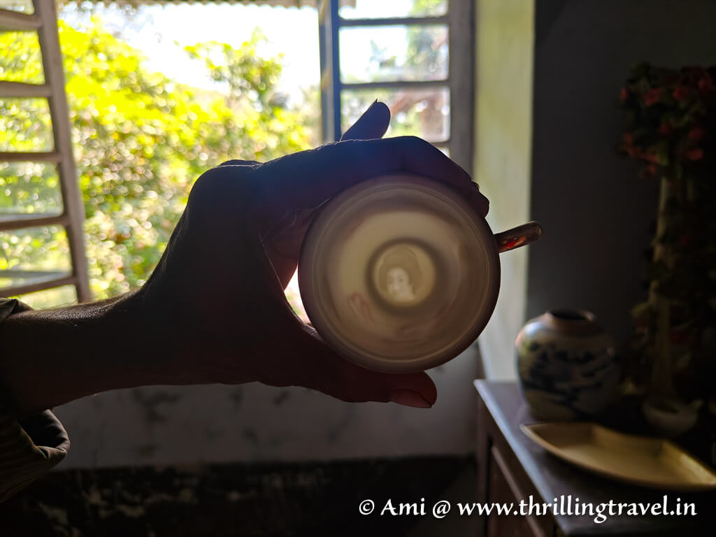 The mysterious tea cup with the image of the Queen inside - one of the artifacts in Fernandes House