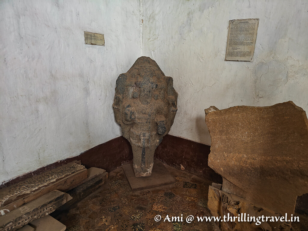 Temple relics that were found near the Fernandes House